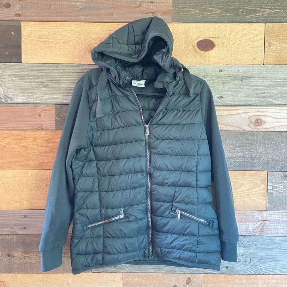 💝5/$20 Women's Quilted forest green Hooded Puffer Jacket